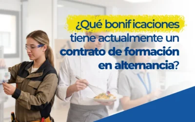 ¿Qué bonificaciones tiene un contrato de formación en alternancia?